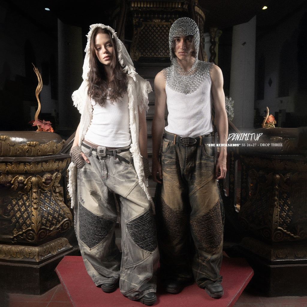 A1 Wide Barrel Songket - Skull Titanium - Jeans