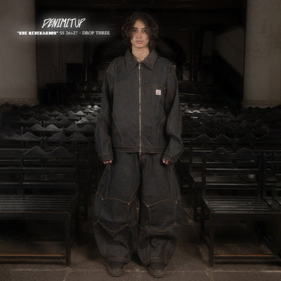 A1 Wide Barrel Exo - Skull Raw - Jeans