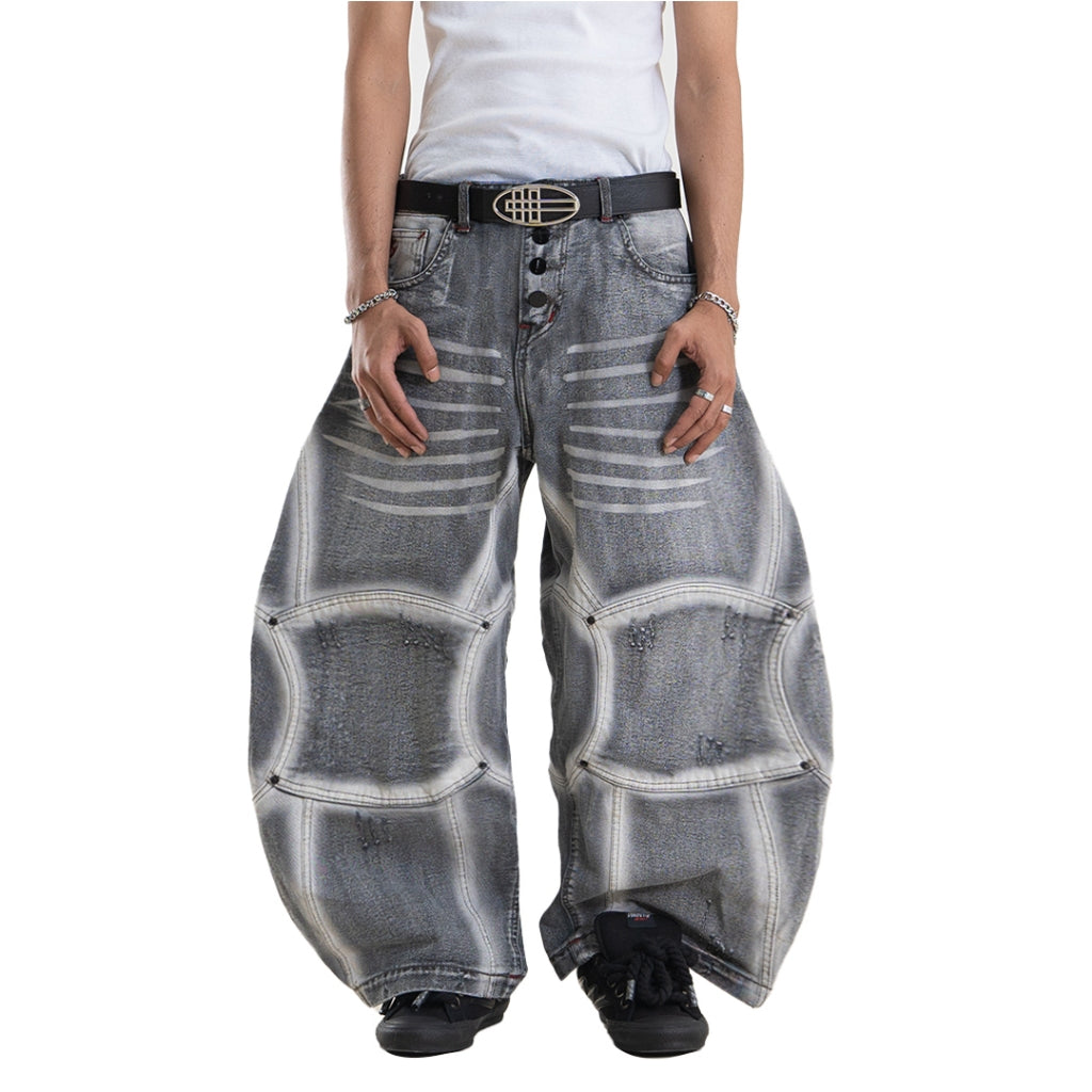 A1 Wide Barrel Exo - Skull Grey - Jeans