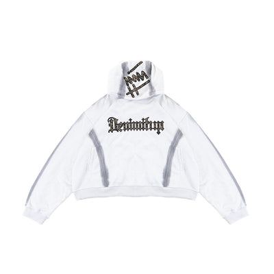 Denimitup Songket Broken Sewn - White Spray - Hoodie