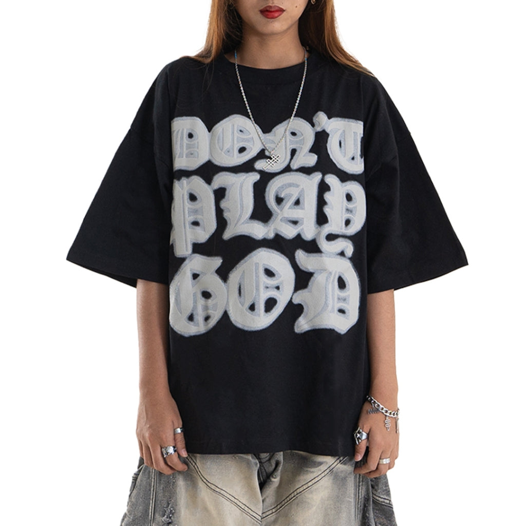 DENIMITUP Don’t Play God - Black Tee - Tshirt