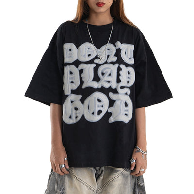 DENIMITUP Don’t Play God - Black Tee - Tshirt