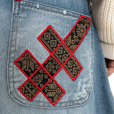 A1 Wide Barrel Exo - Skull Cream - Jeans