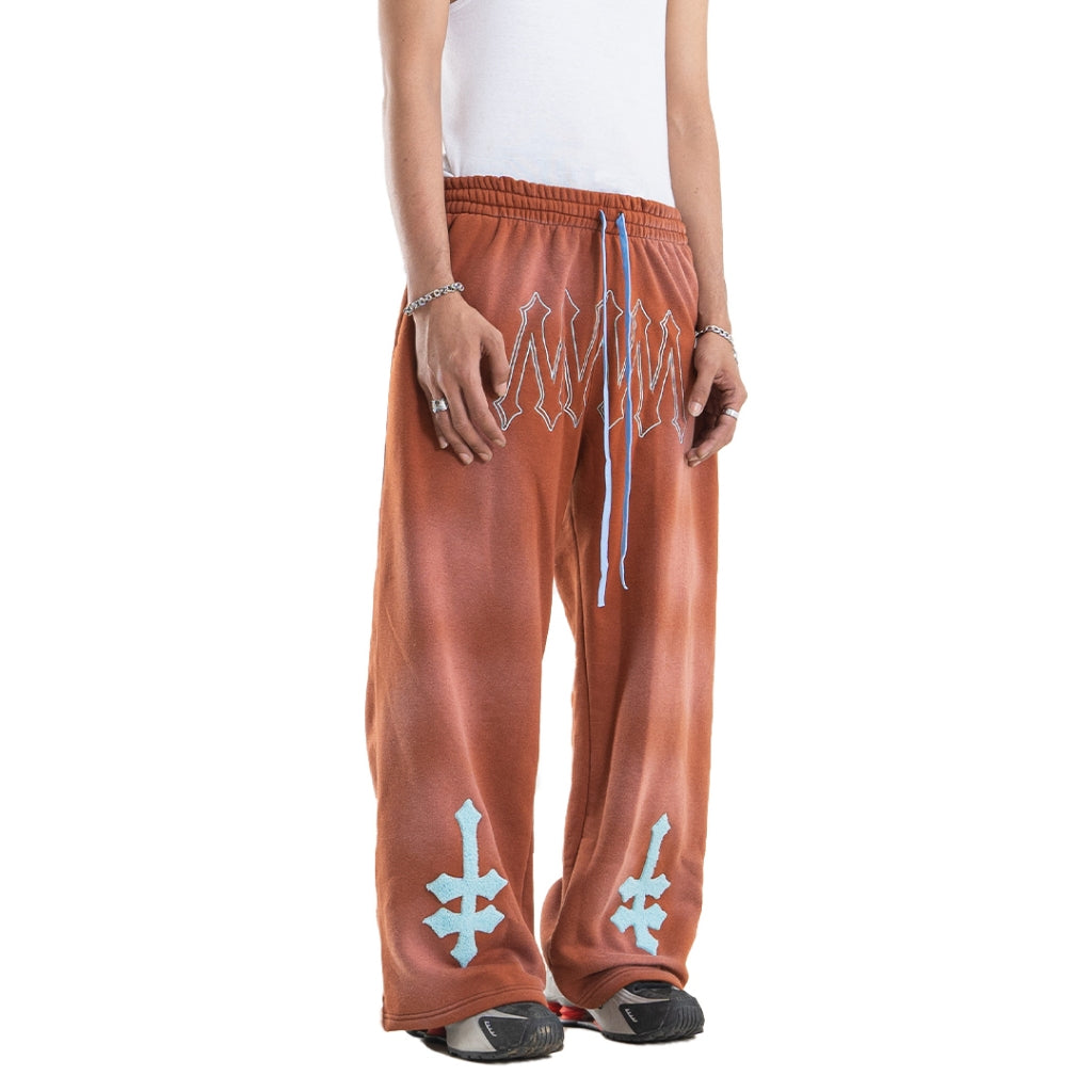 H Zigzag Sweat Pants - Cosmic Orange - Pants