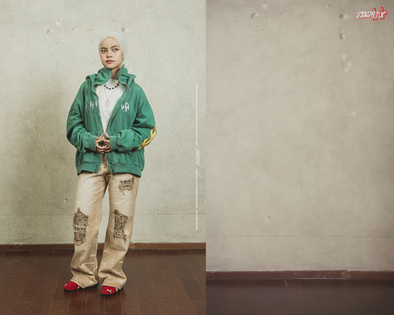 H1 Low Waist Baggy Tri Batik Cendrawasih Ladies - Euro Sand