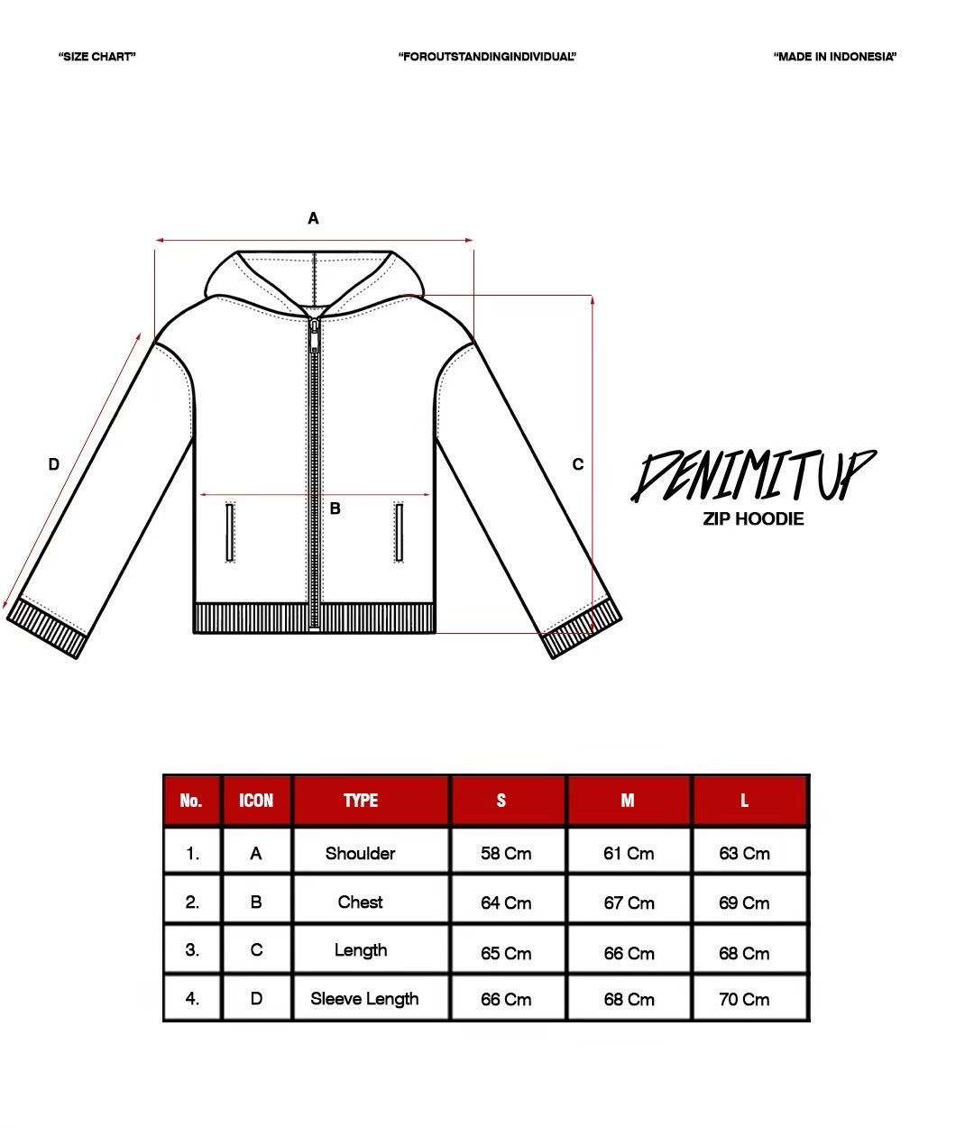 Size guide for DENIMITUP washed - Chroma Green - Hoodie