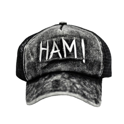 Trucker Hat HAM! - Snowish black - Topi