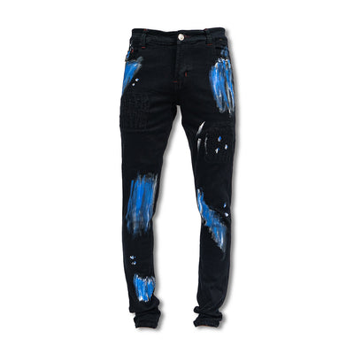 A1 - Splatter of blues - Celana Jeans