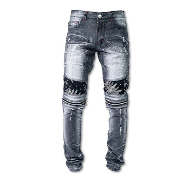 A1 biker batik - Cloud grey - Celana Jeans