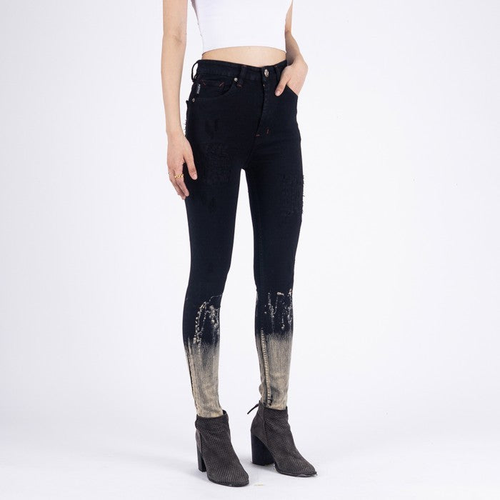 A1 Denim Ladies - Black Splash - Celana Jeans