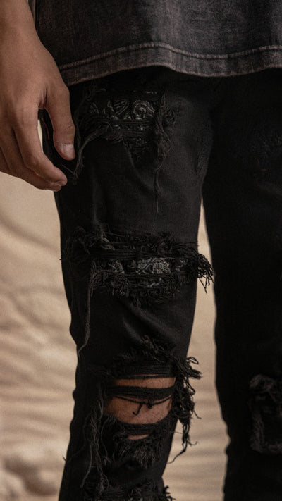 M1 batik patch - Black - Celana Jeans