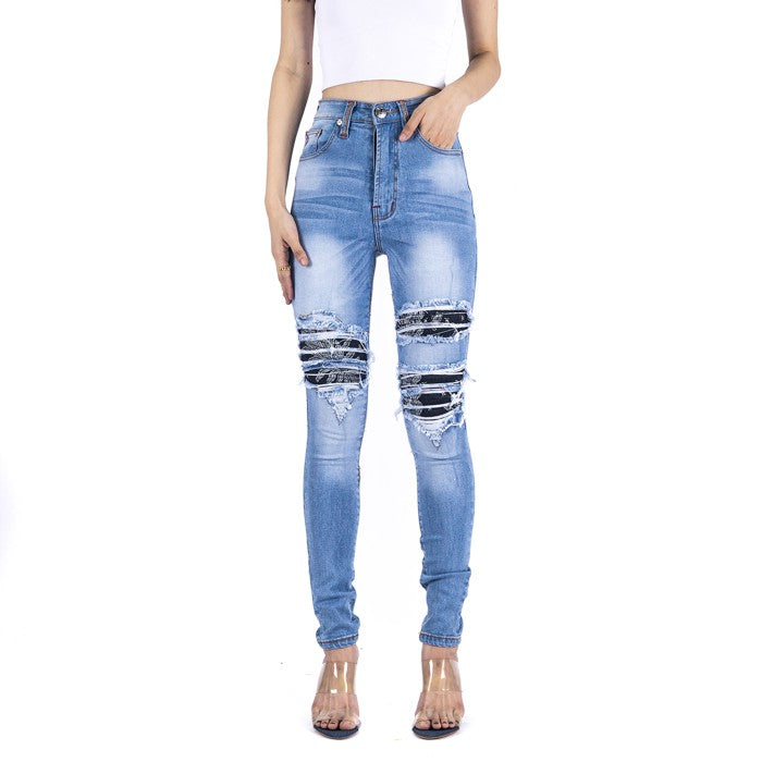 H1 Batik Ladies - Sky Blue - Celana Jeans