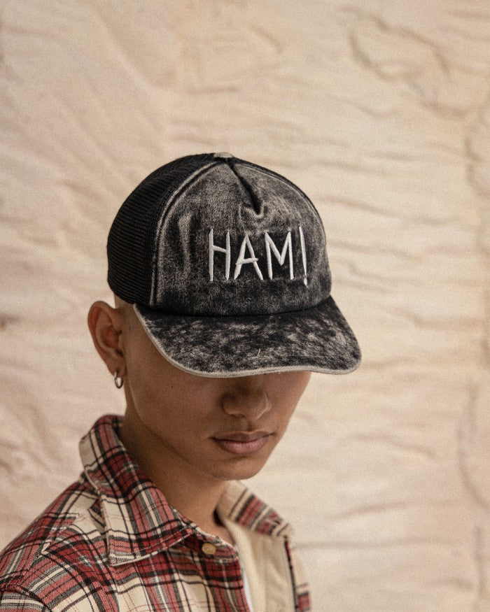 Trucker Hat HAM! - Snowish black - Topi