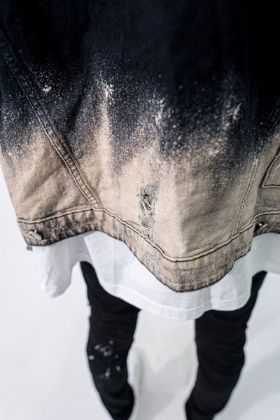 A1 jacket - "DENIMITUP " Black splash - Jaket jeans