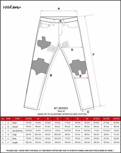 M1 tri patch - Apex grey - Celana Jeans