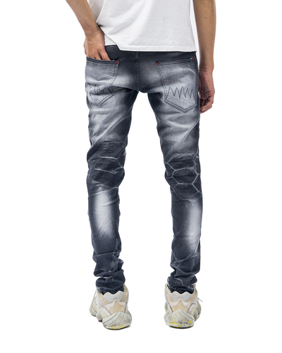 H1 Leather Patch - Shadow grey - Celana Jeans