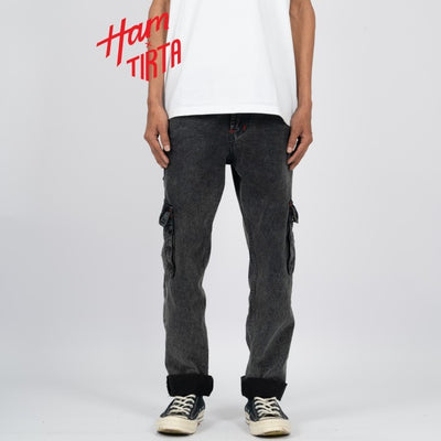 H1 Cargo - Snowish Black - Celana Jeans