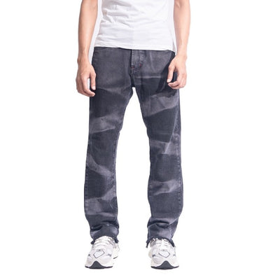H1 SMILEY - Abstact Black on Grey - Celana Jeans