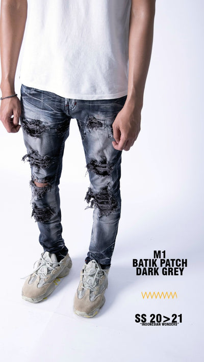 M1 batik patch - Dark grey - Celana Jeans