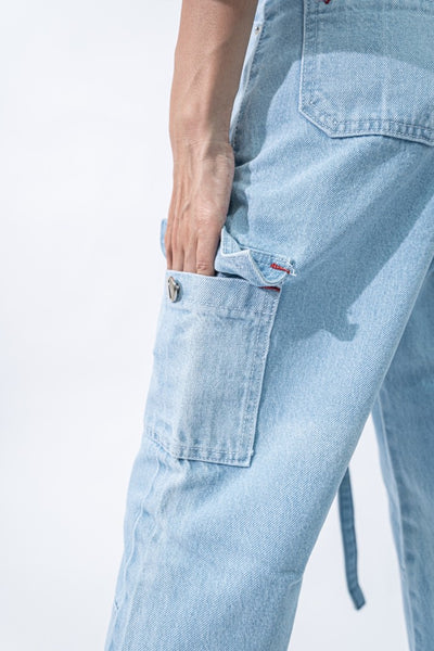 H1 cargo ladies - Snow blue - Celana Jeans