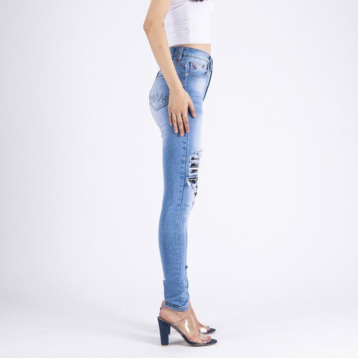 H1 Batik Ladies - Sky Blue - Celana Jeans
