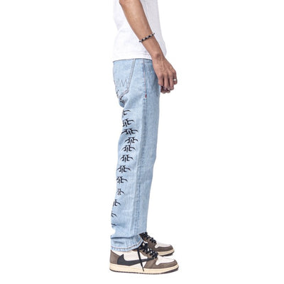 H1 regular - Skeleton DTF light blue - Celana Jeans