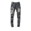 H1 biker patch - Ash grey - Jeans Pants