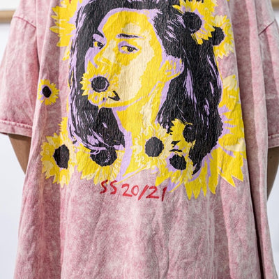"Mi amor nina bonita" - Snowish pink tee - Baju Kaos