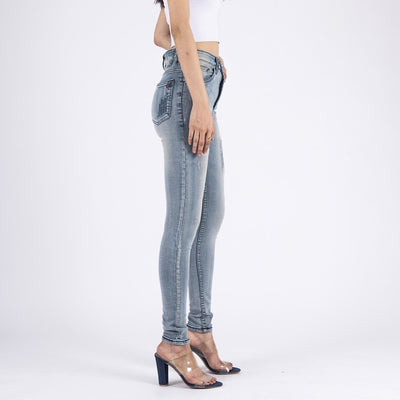 A1 Denim Ladies Cream Blue - Celana Jeans