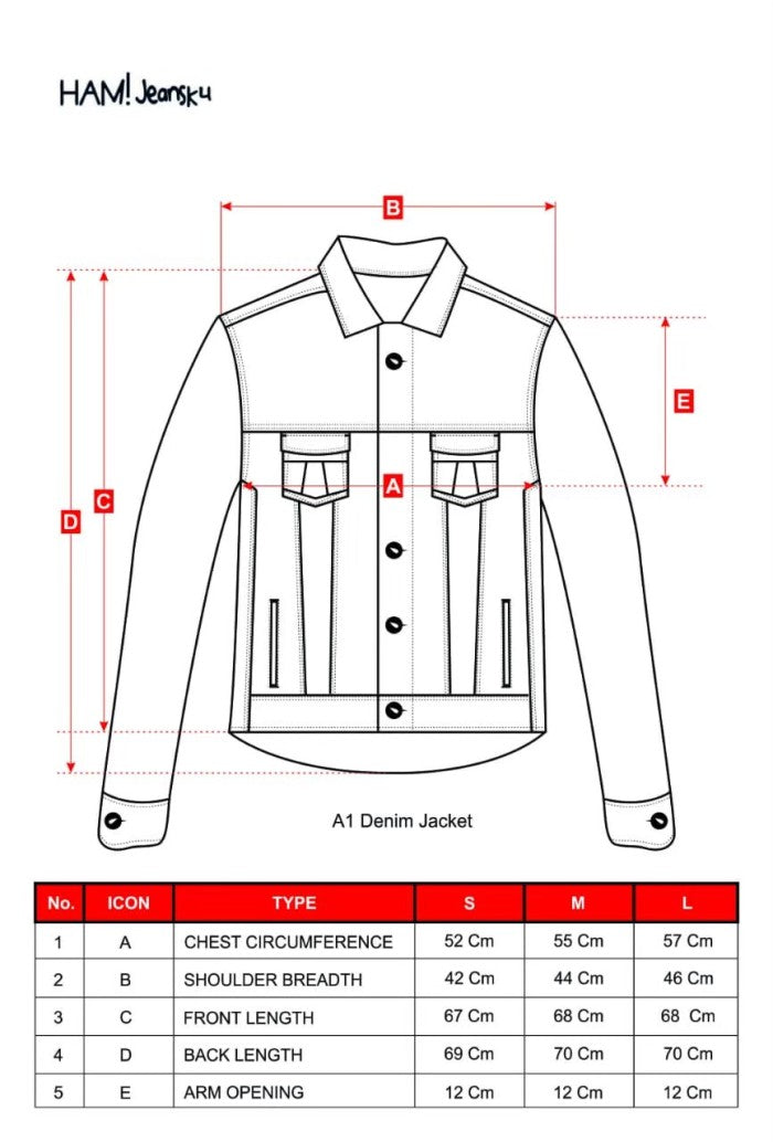 A1 jacket - "TRI-LOGO" black - Jaket jeans