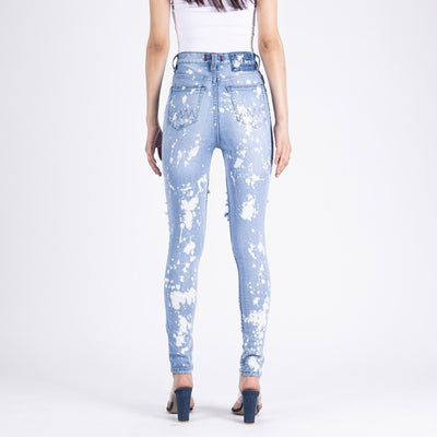 H1 Batik Ladies - Sky Blue Splash 2 - Celana Jeans
