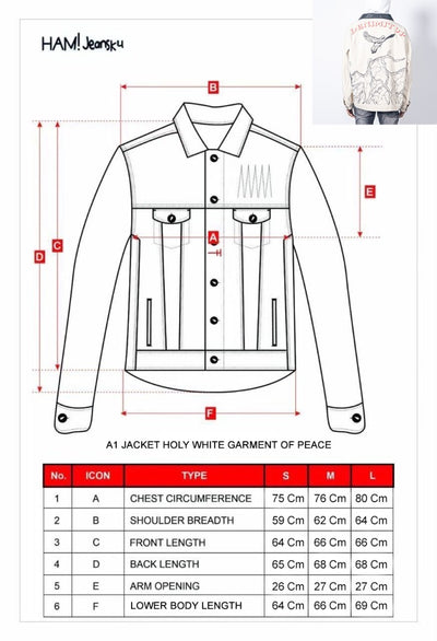 A1 jacket - Holy white garment of peace - Jaket jeans