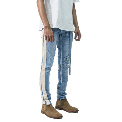 M1 mid distressed - Artic dual stripes - Celana Jeans
