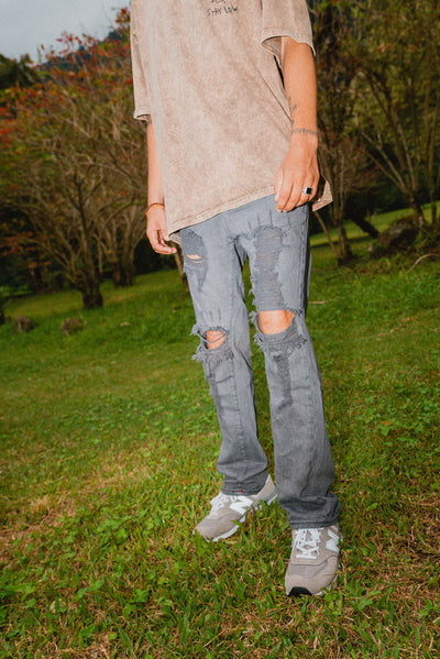 H1 Regular Dist. - Cloud Grey - Celana Jeans